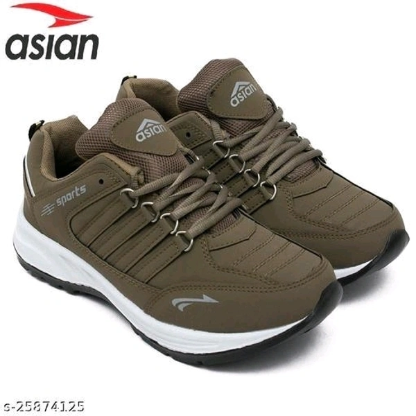 ASIAN Men's Cosco Brown Sports Shoes - IND-7