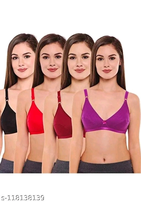 Women Bra Combo Pack Of 4 (Random Color) - 28B
