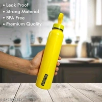 Kitchen Queen 1000ml Bullet Print Water Bottle For Fridge, Home, Office, School, Gym (Pack Of 5) - Yellow