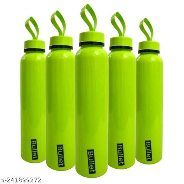 Kitchen Queen 1000ml Bullet Print Water Bottle For Fridge, Home, Office, School, Gym (Pack Of 5) - Green