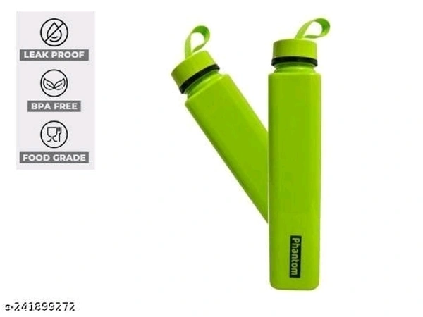 Kitchen Queen 1000ml Bullet Print Water Bottle For Fridge, Home, Office, School, Gym (Pack Of 5) - Green