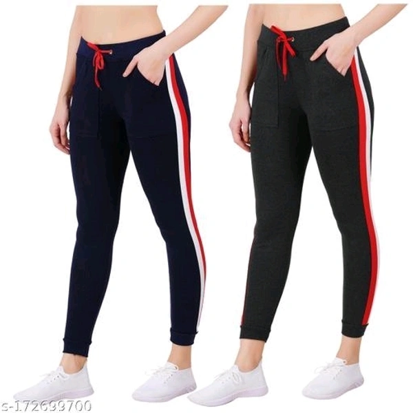 Women's Striped Trackpant|Activewear (Pack Of 2) - 32