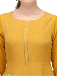 FAB GALAXY Pink French Rose Color Anarkali Kurti With Printed Dupatta Sets - XL, Gold