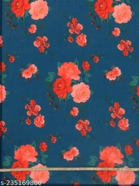 FAB GALAXY Pink French Rose Color Anarkali Kurti With Printed Dupatta Sets - 4XL, Navy Blue