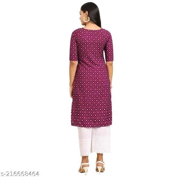 Stylish Women's Crepe Digital Printed Straight Kurti (Pack Of 4) - XXL