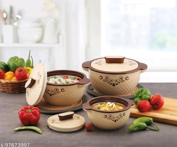 Blubel Lifestyle Galaxy Classic Insulated Inner Stainless Steel Caseroll(500ml, 1000ml, 1700ml) Pack Of 3