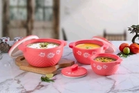 Galaxy Classic Insulated Inner Stainlesa Steel Casserole (500ml,1000ml, 1700ml) Pack Of 3