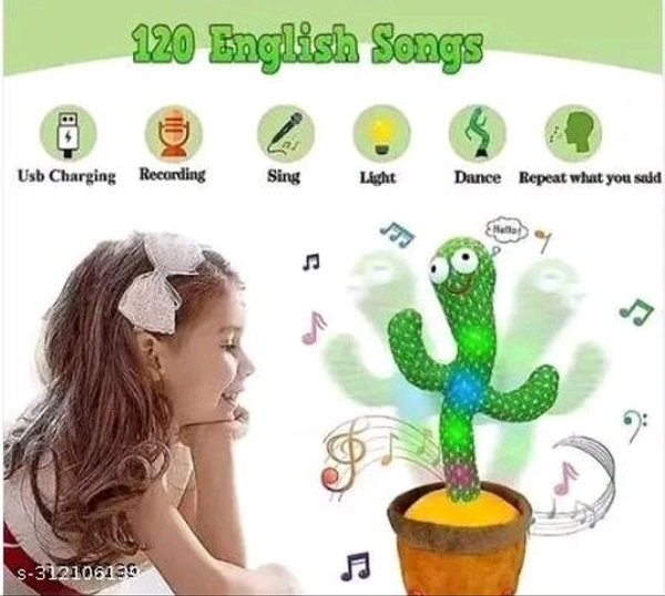 Dancing Cactus Toy(Dancing, Talking, Singing, Led)