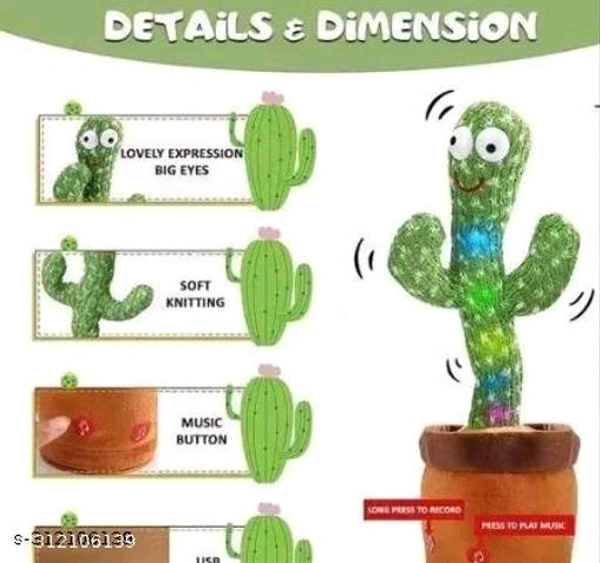 Dancing Cactus Toy(Dancing, Talking, Singing, Led)