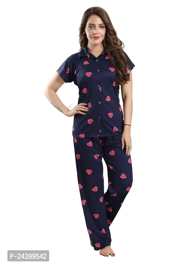 TRUNDZ Printed Night Suit Set For Women - XL