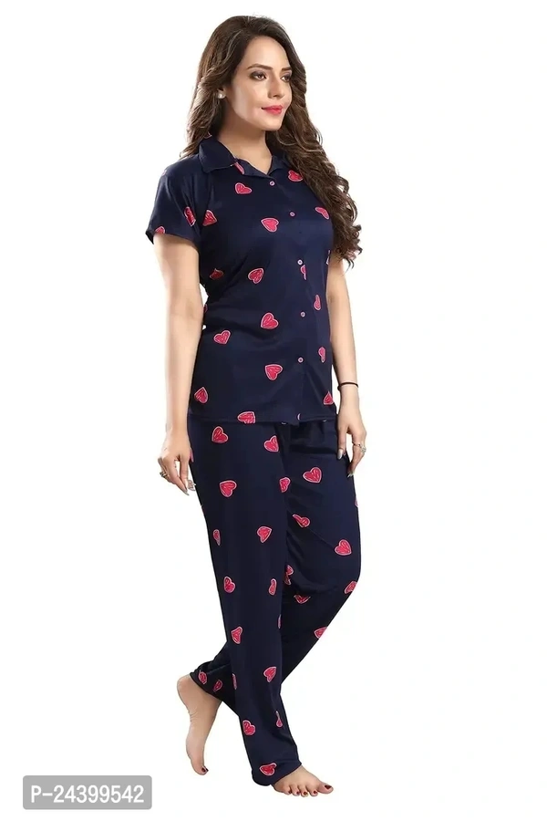 TRUNDZ Printed Night Suit Set For Women - XL