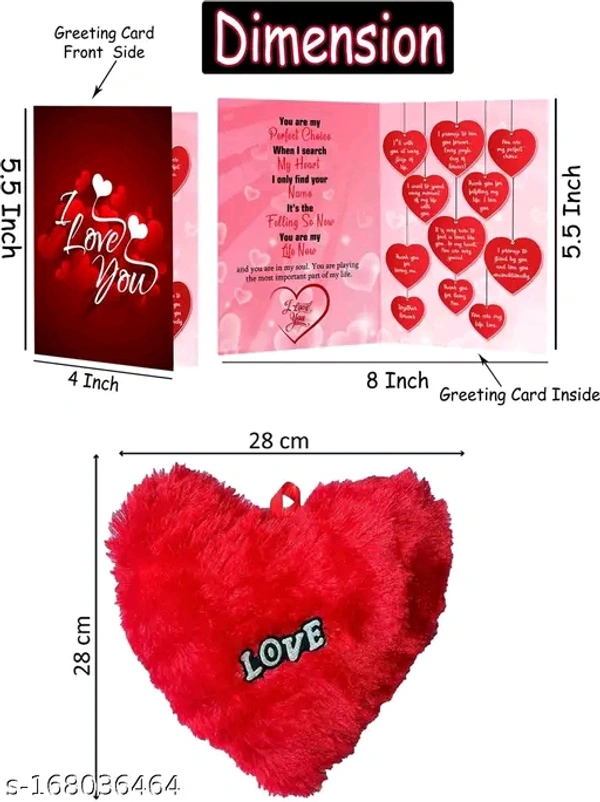 Love Valentine & Birthday Gift For Couples (Love Quoted Pillow,Love Quoted Mug, Love Greetings Card, I Love U Sashe)