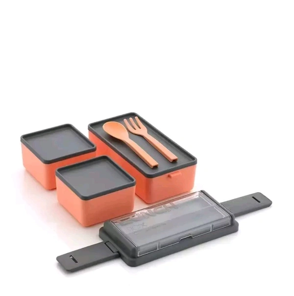 Leak Proof 3 Compartment Lunch Box for Office Men and Lunch Box for Kids, Microwave Safe Lunch Boxes, Reusable, Freezer Safe Food Containers with Spoon for Adults and Kids PP Food Grade Plastic