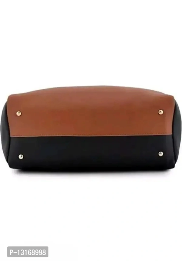 Fancy Pu HandBags For Women 4 Peices - Black