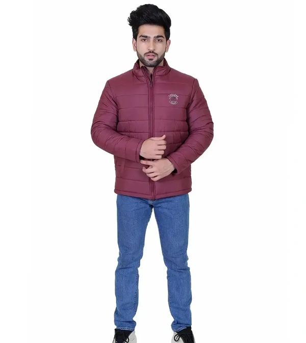 Indian Fort men's full sleeve winter wear jacket - Maroon, M
