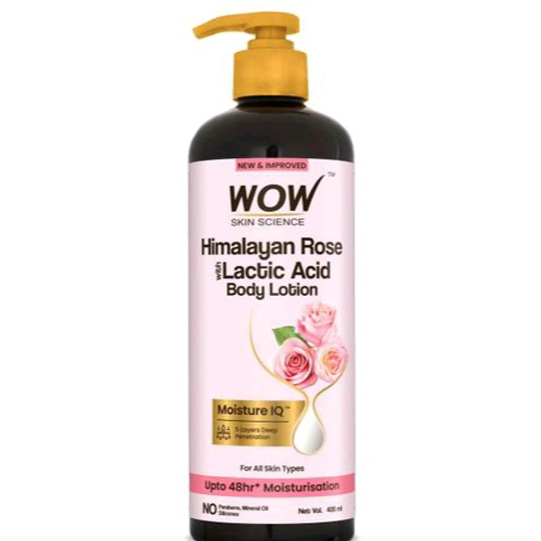 Wow Skin Science WOW Skin Science Himalayan Rose Body Lotion -Toning & Hydrating - with Rose Water, Beetroot Extract - No Mineral Oil, Silicones & Color - 400mL