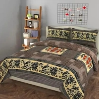 Woolen Bedsheet with two large Pillow cover - Brown