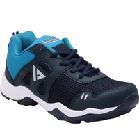 Sport Navy Blue Lace Up Mesh Running Shoes - Euro 44