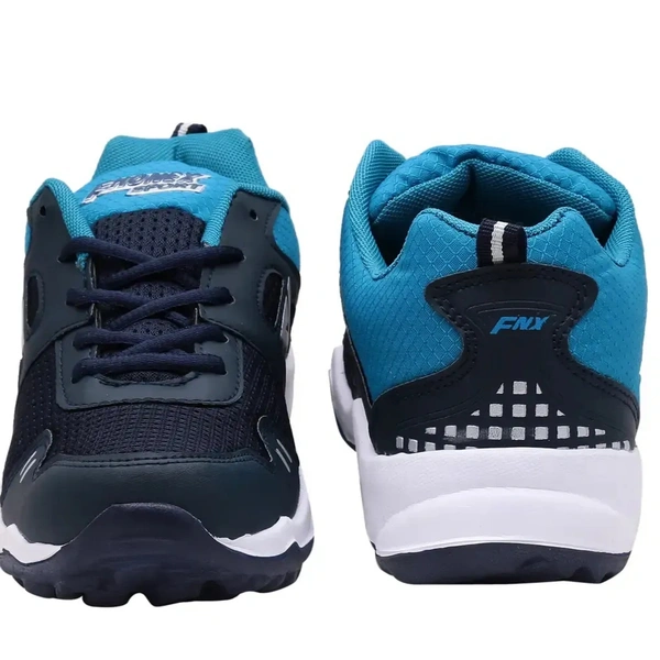 Sport Navy Blue Lace Up Mesh Running Shoes - Euro 41