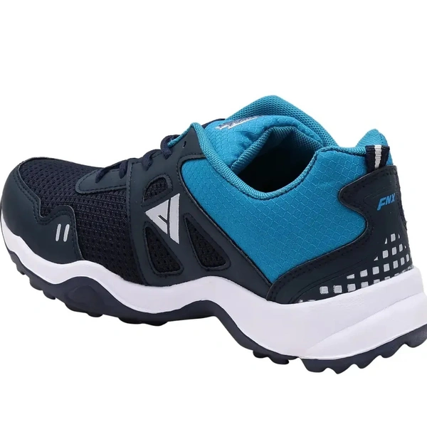 Sport Navy Blue Lace Up Mesh Running Shoes - Euro 41