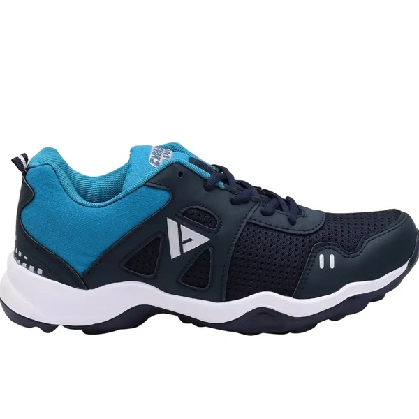 Sport Navy Blue Lace Up Mesh Running Shoes - Euro 41