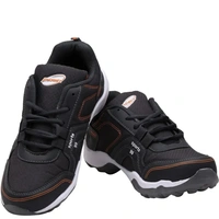 Dark Gray Orange Lace Up Running Shoes - Euro 41