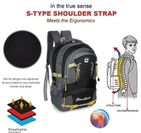 Stylish Heart Choice College School Travel Office Bag - Black