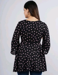 Rihan Fab Women Ethnic Dress for the Western wear style | Comfort Style | Full Flare, Frock_Top,Kurti_Top - Black, M