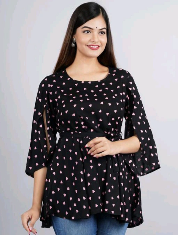 Rihan Fab Women Ethnic Dress for the Western wear style | Comfort Style | Full Flare, Frock_Top,Kurti_Top - Black, L