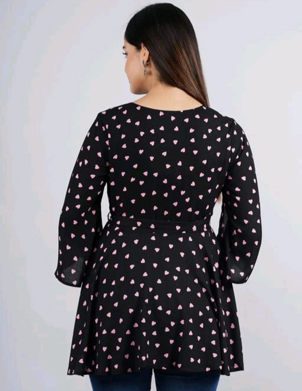 Rihan Fab Women Ethnic Dress for the Western wear style | Comfort Style | Full Flare, Frock_Top,Kurti_Top - Black, XXL