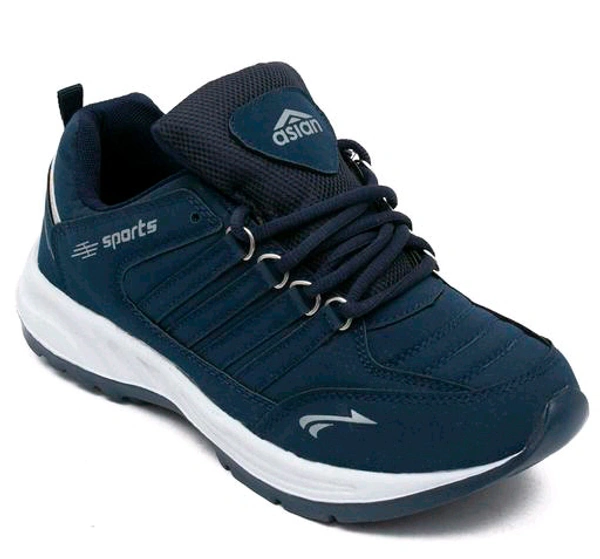 Asian  ASIAN Men's COSCO Navy Sports Running Walking & Gym LIghtWeight Stylish Shoes for Boys & Men - Navy Blue, IND 6
