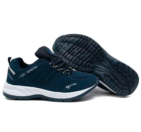 Asian  ASIAN Men's COSCO Navy Sports Running Walking & Gym LIghtWeight Stylish Shoes for Boys & Men - Navy Blue, IND 8