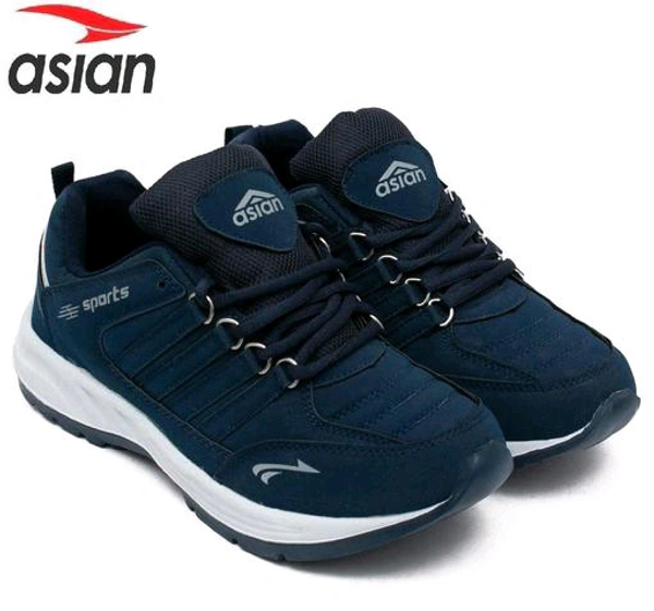 Asian  ASIAN Men's COSCO Navy Sports Running Walking & Gym LIghtWeight Stylish Shoes for Boys & Men - Navy Blue, IND 9
