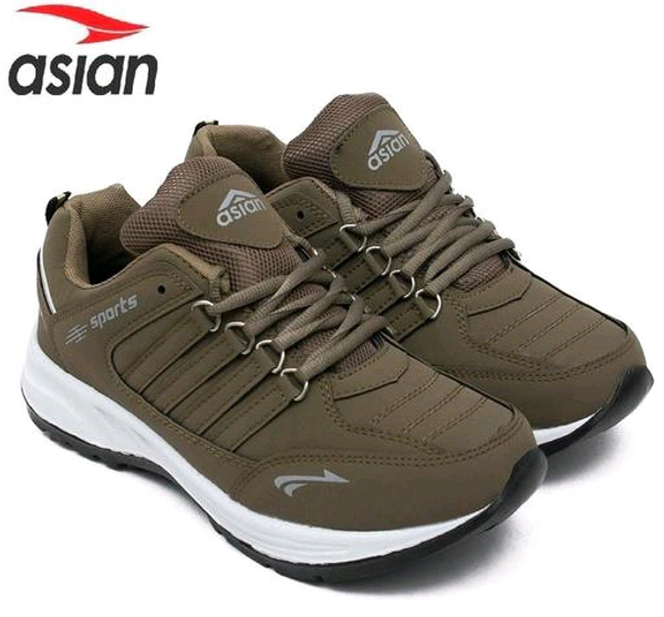 Asian  ASIAN Men's COSCO Brown Sports Running Walking & Gym LIghtWeight Stylish Shoes for Boys & Men - Brown, IND 8