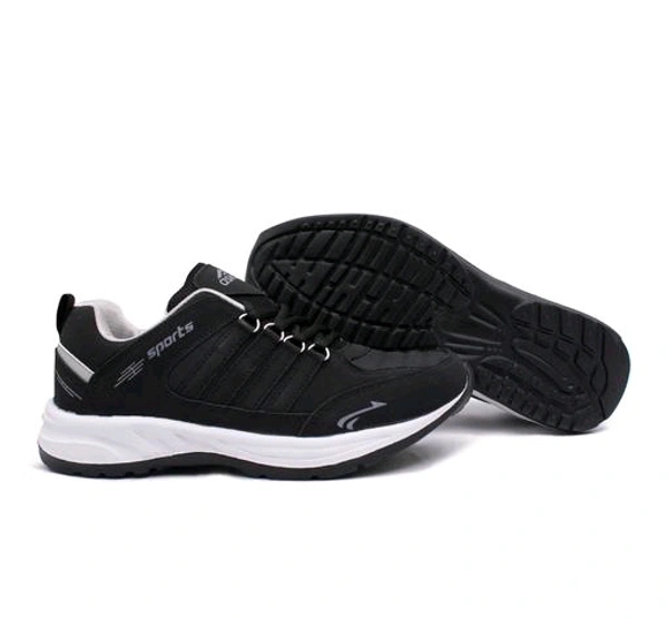 Asian  ASIAN Men's COSCO Black Sports Running Walking & Gym LIghtWeight Stylish Shoes for Boys & Men - Black, IND 6
