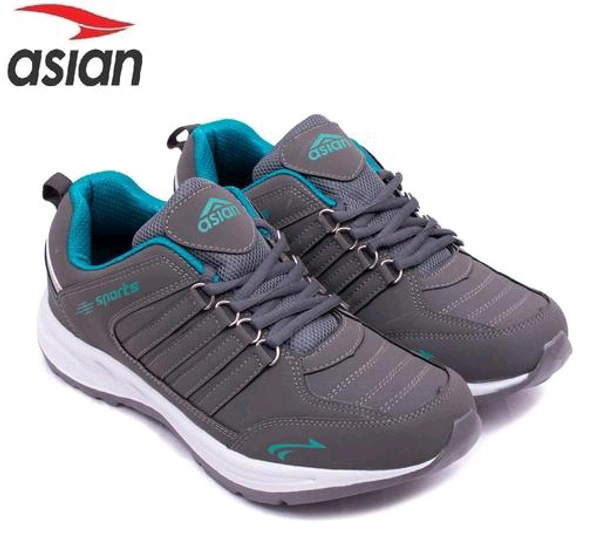 Asian  ASIAN Men's COSCO Grey Sports Running Walking & Gym LIghtWeight Stylish Shoes for Boys & Men - Gray, IND 7