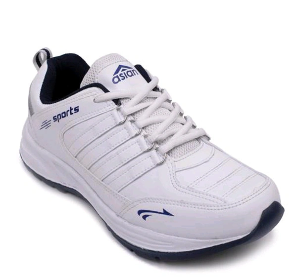 Asian  ASIAN Men's COSCO White Sports Running Walking & Gym LIghtWeight Stylish Shoes for Boys & Men - White, IND 6