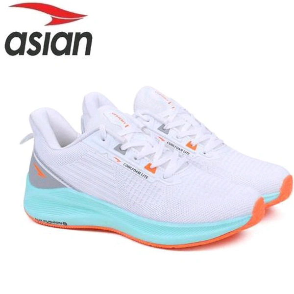 Asian  ASIAN Men's INNOVA-04 White Sports Running Walking & Gym LIghtWeight Stylish Shoes for Boys & Men - White, IND 10