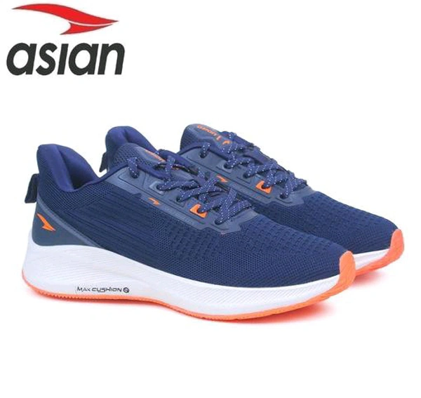 Asian  ASIAN Men's INNOVA-04 Navy Sports Running Walking & Gym LIghtWeight Stylish Shoes for Boys & Men - Navy Blue, IND 8