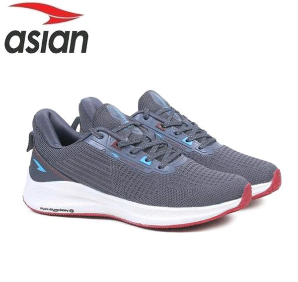 Asian  ASIAN Men's INNOVA-04 Grey Sports Running Walking & Gym LIghtWeight Stylish Shoes for Boys & Men - Gray, IND 8