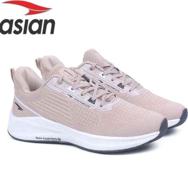 Asian  ASIAN Men's INNOVA-04 Beige Sports Running Walking & Gym LIghtWeight Stylish Shoes for Boys & Men - Bone, IND 6