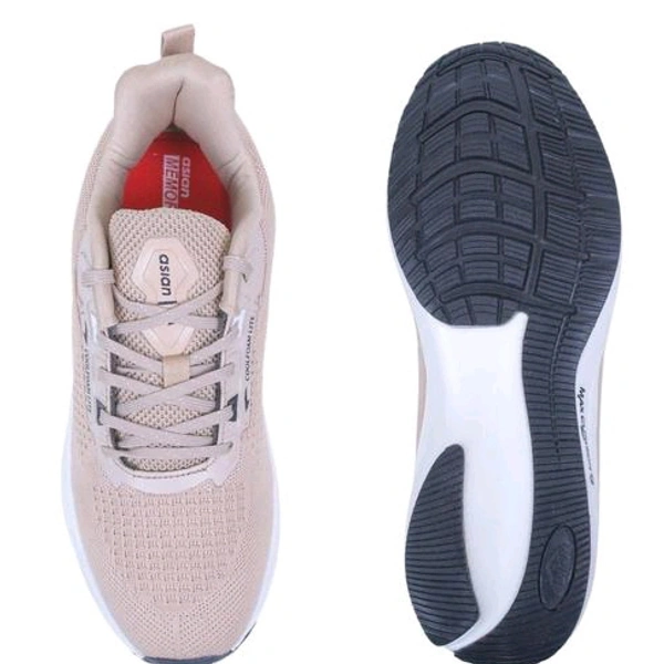 Asian  ASIAN Men's INNOVA-04 Beige Sports Running Walking & Gym LIghtWeight Stylish Shoes for Boys & Men - Bone, IND 8