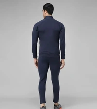 Stylish Fancy Cotton Blend Solid Regular Fit Tracksuit For Men - Blue, XL