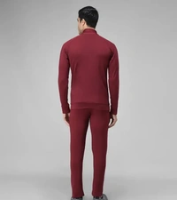 Stylish Fancy Cotton Blend Solid Regular Fit Tracksuit For Men - Maroon, M