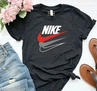 Nike Party Wear Cotton T-Shirt - Maroon, M