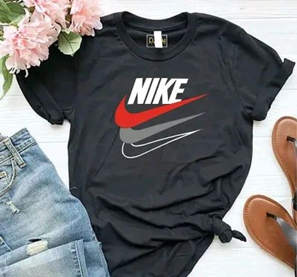 Nike Party Wear Cotton T-Shirt - Maroon, M