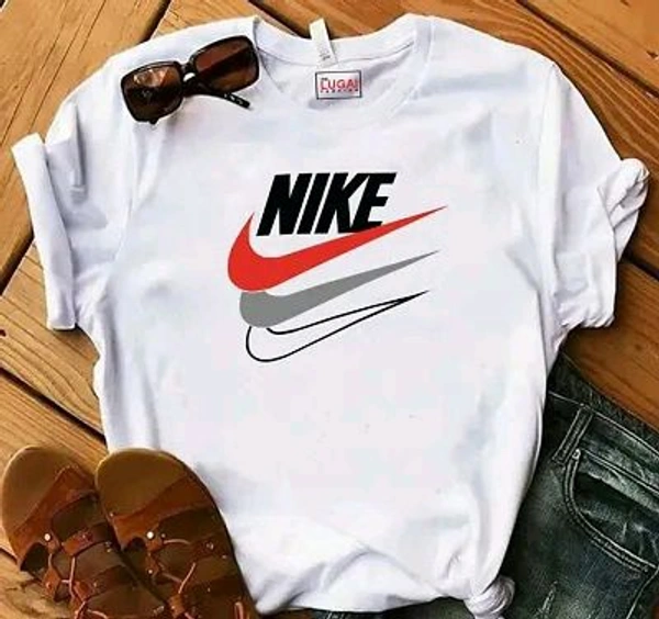 Nike Party Wear Cotton T-Shirt - Maroon, M