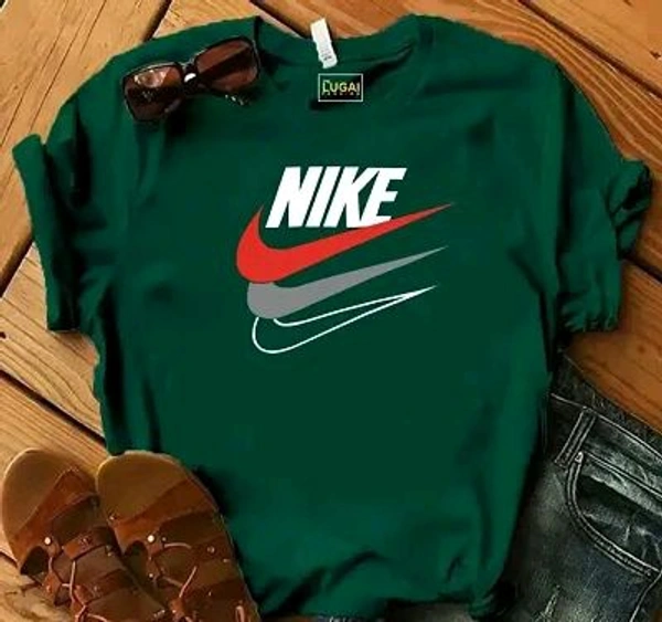 Nike Party Wear Cotton T-Shirt - Teal, M