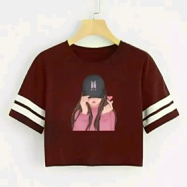 Elegant Multicoloured Cotton Blend Top For Women - Maroon, S