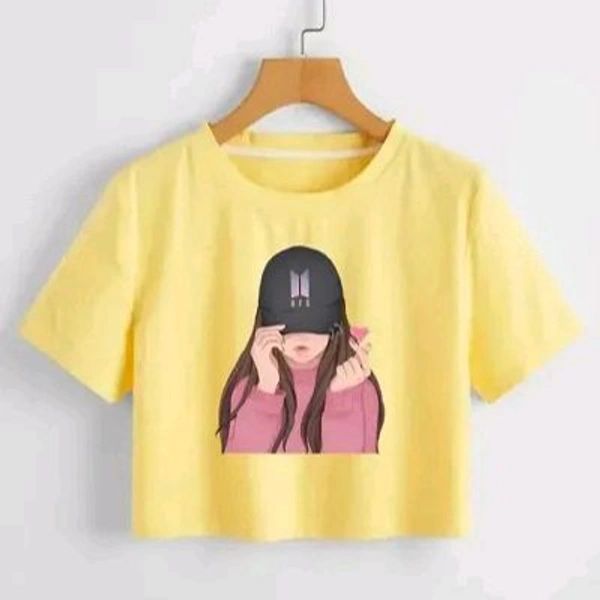 Elegant Multicoloured Cotton Blend Top For Women - Yellow, S